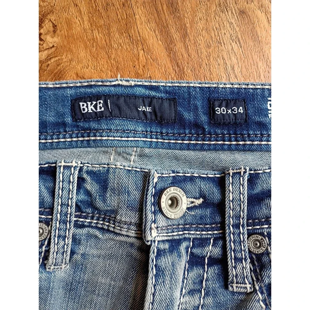BKE Jake Jeans Men's 30x34 Blue Double Denim